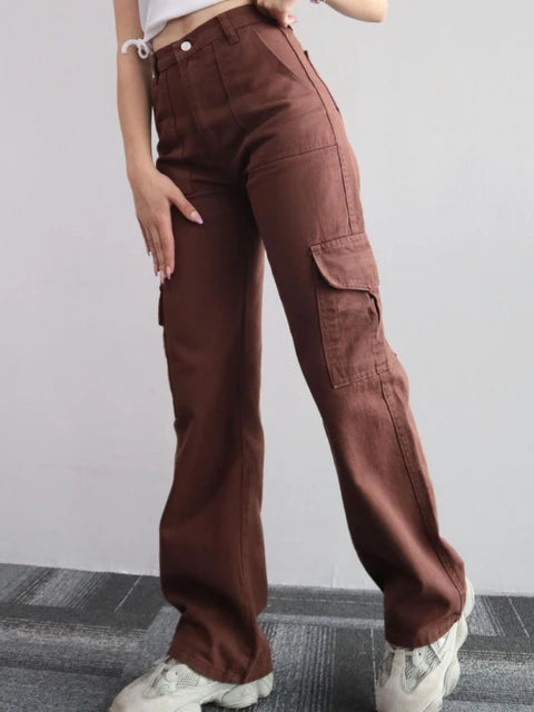 Bella Novelle cargo jeans voor dames, zijaanzicht
