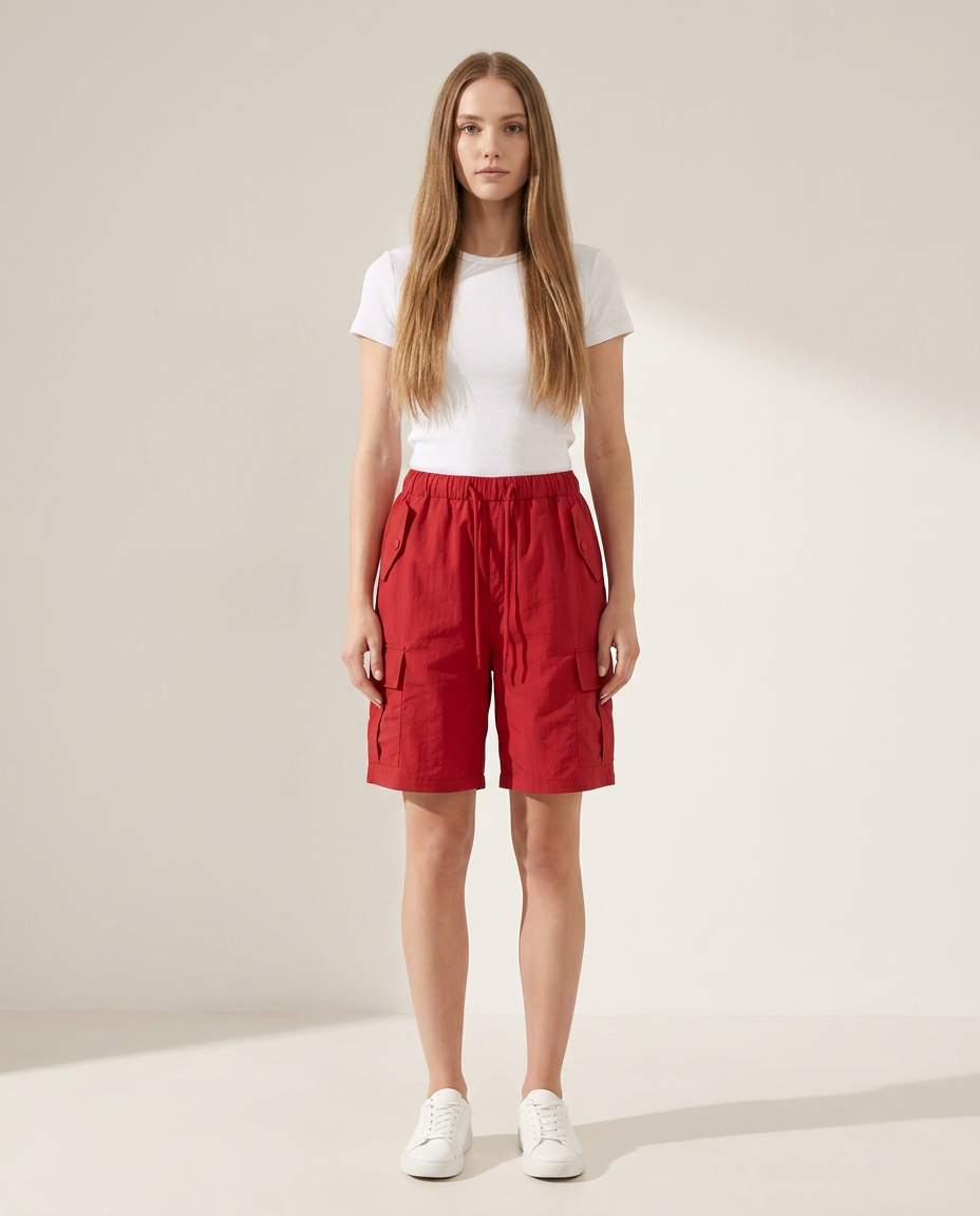 Bella Novelle cargo-short in rood