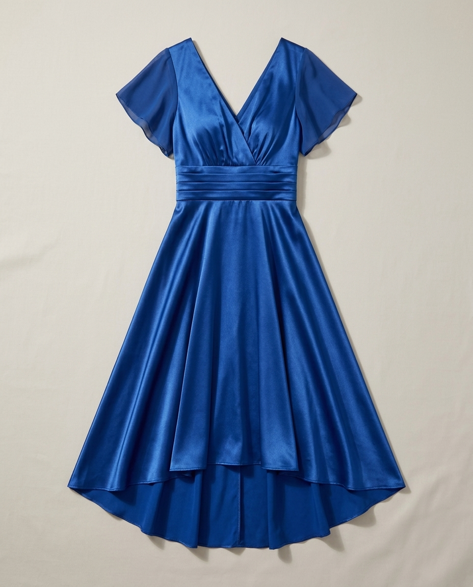 Cocktailjurk blauw productfoto