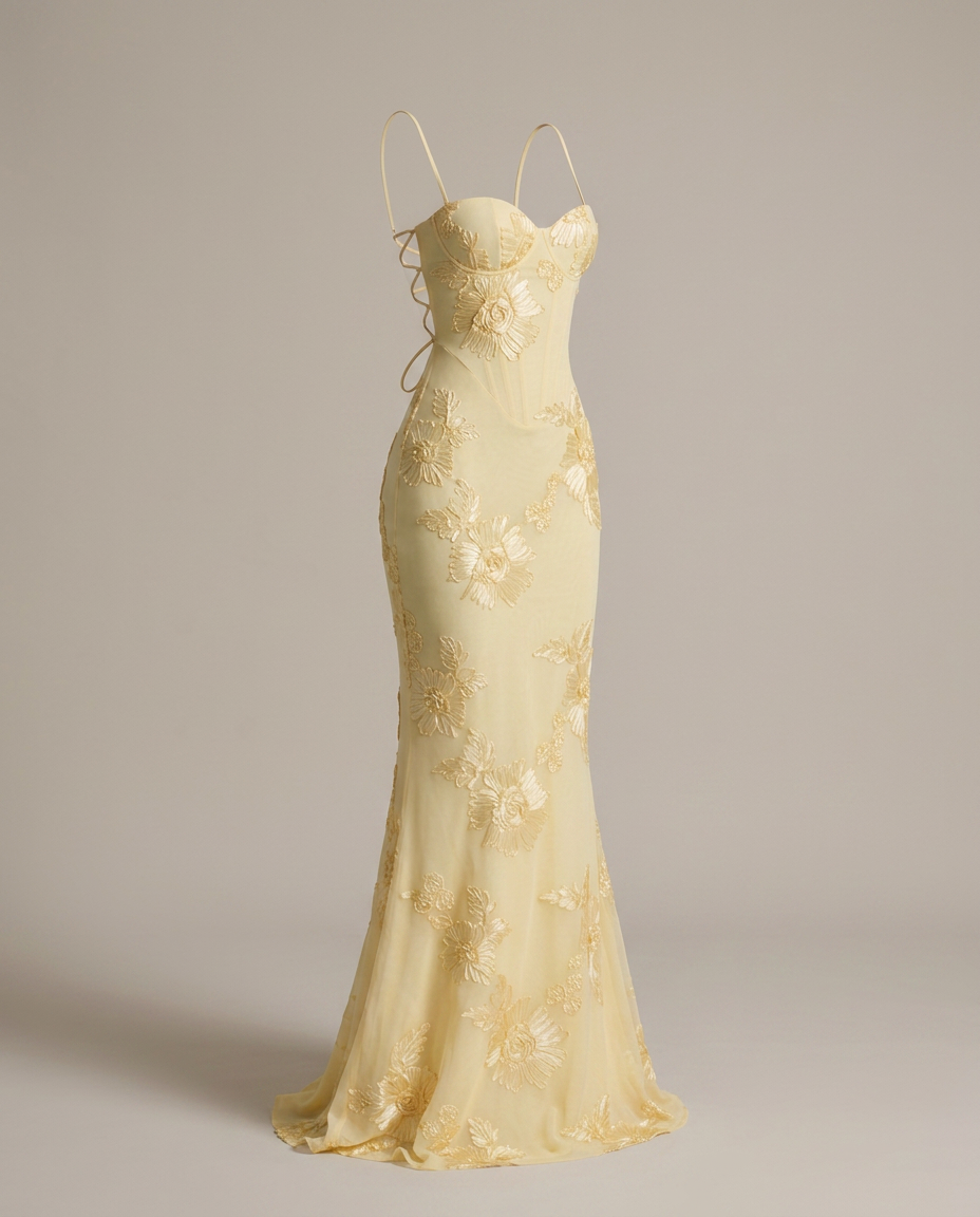 Bella Novelle corset maxi-jurk, productfoto