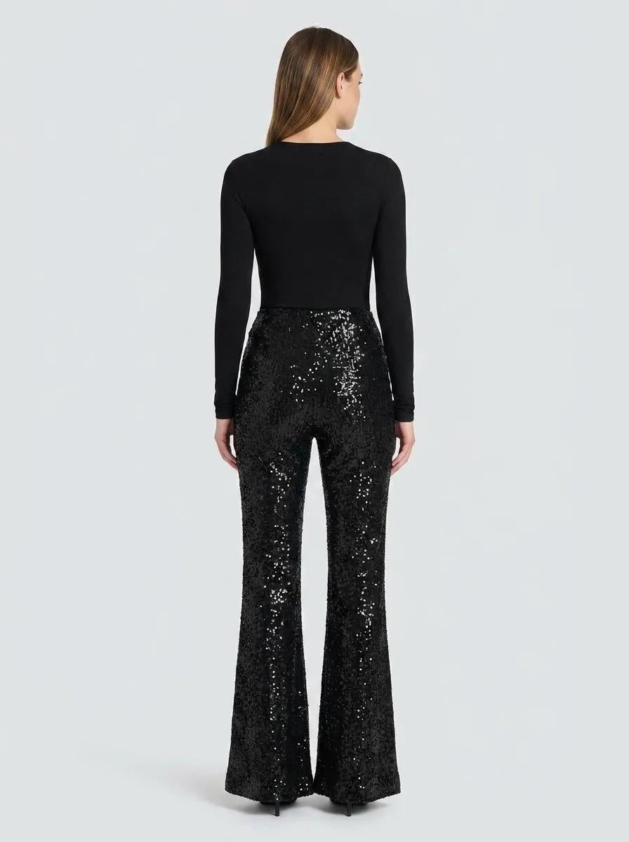 Bella Novelle Flare Broek Pailletten - achteraanzicht