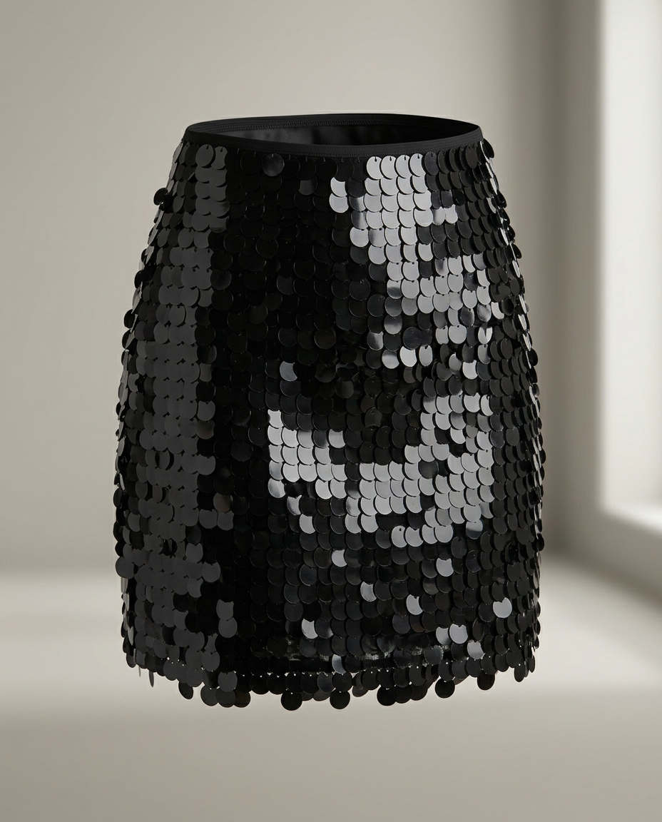 Bella Novelle mini rok pailletten, productfoto
