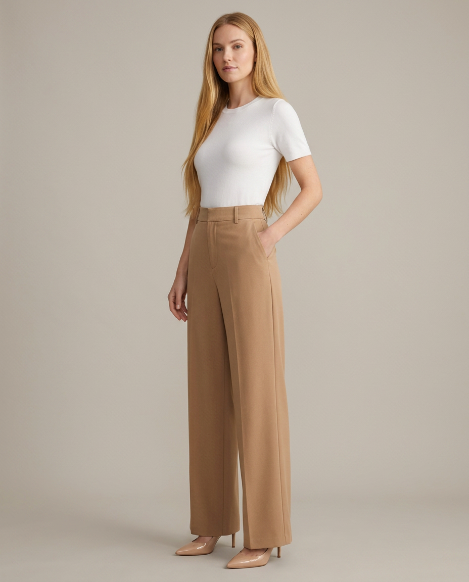 Bella Novelle wide leg broek, zijaanzicht