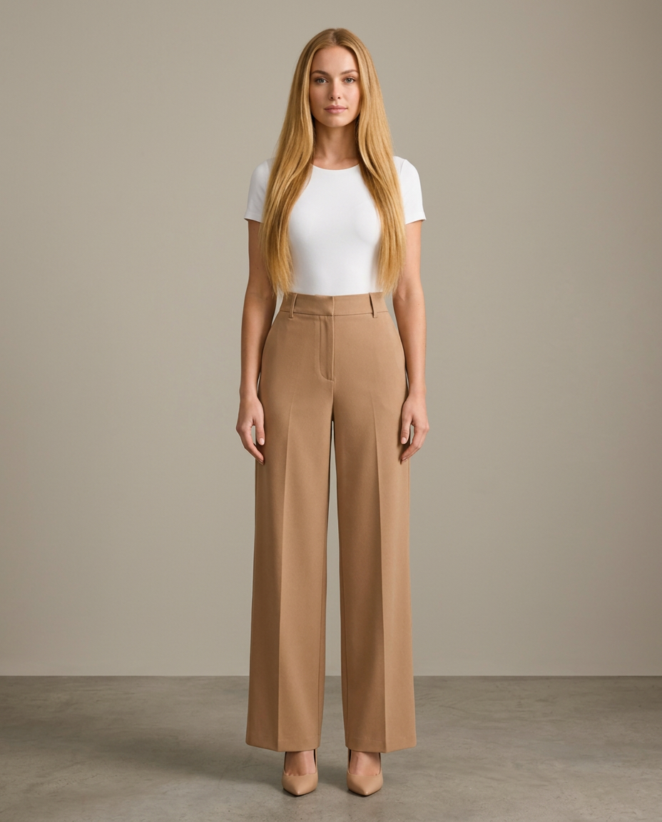 Bella Novelle wide leg broek, vooraanzicht