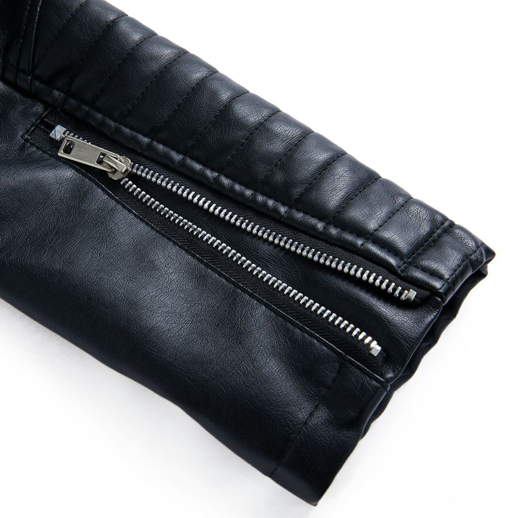 Bella Novelle jas met leerlook voor dames, staande pose