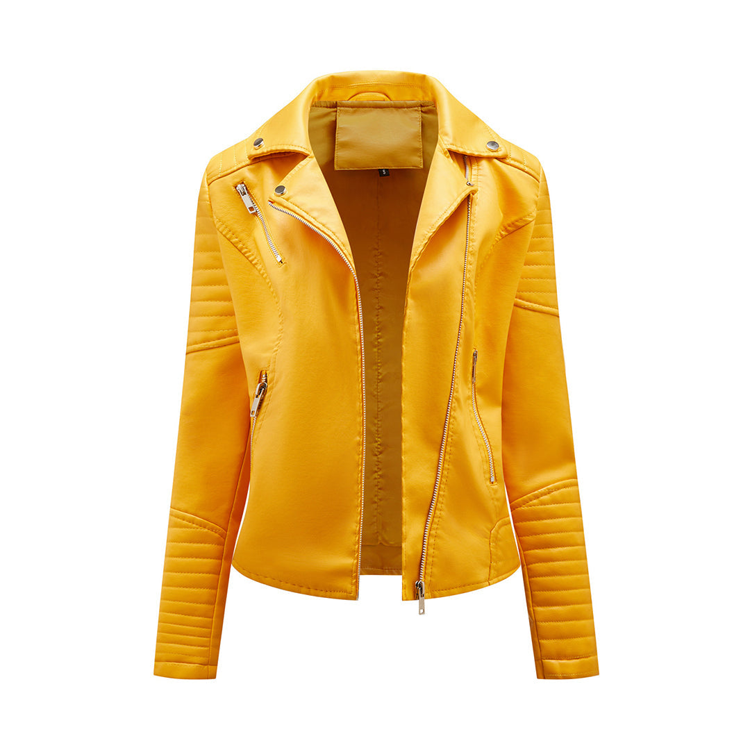 Bella Novelle jas met leerlook voor dames, productfoto van de mouw