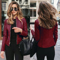 Bella Novelle damesjas leerlook in rood
