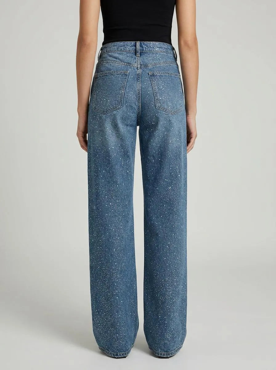 Bella Novelle Jeans Glitter Wide Leg - achteraanzicht