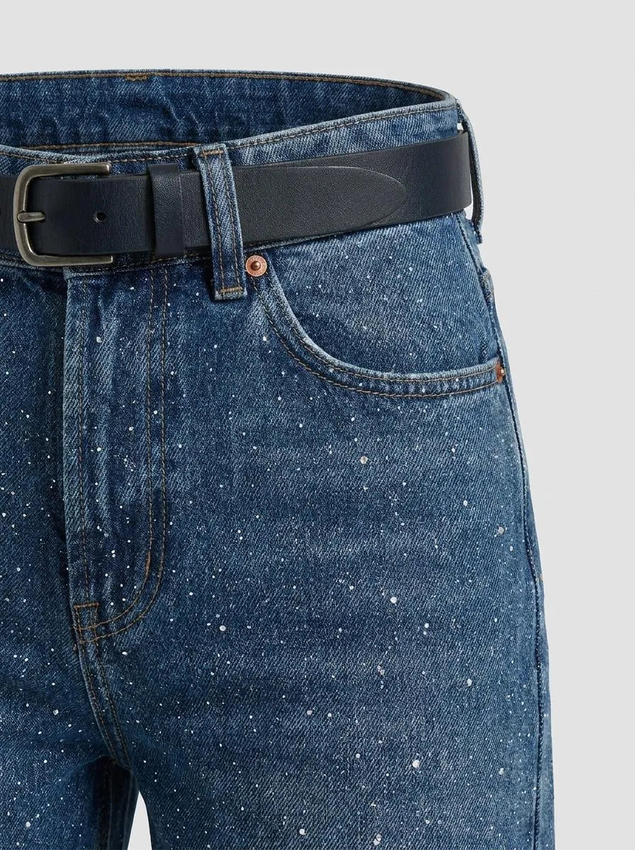 Bella Novelle Jeans Glitter Wide Leg - detail glitterprint
