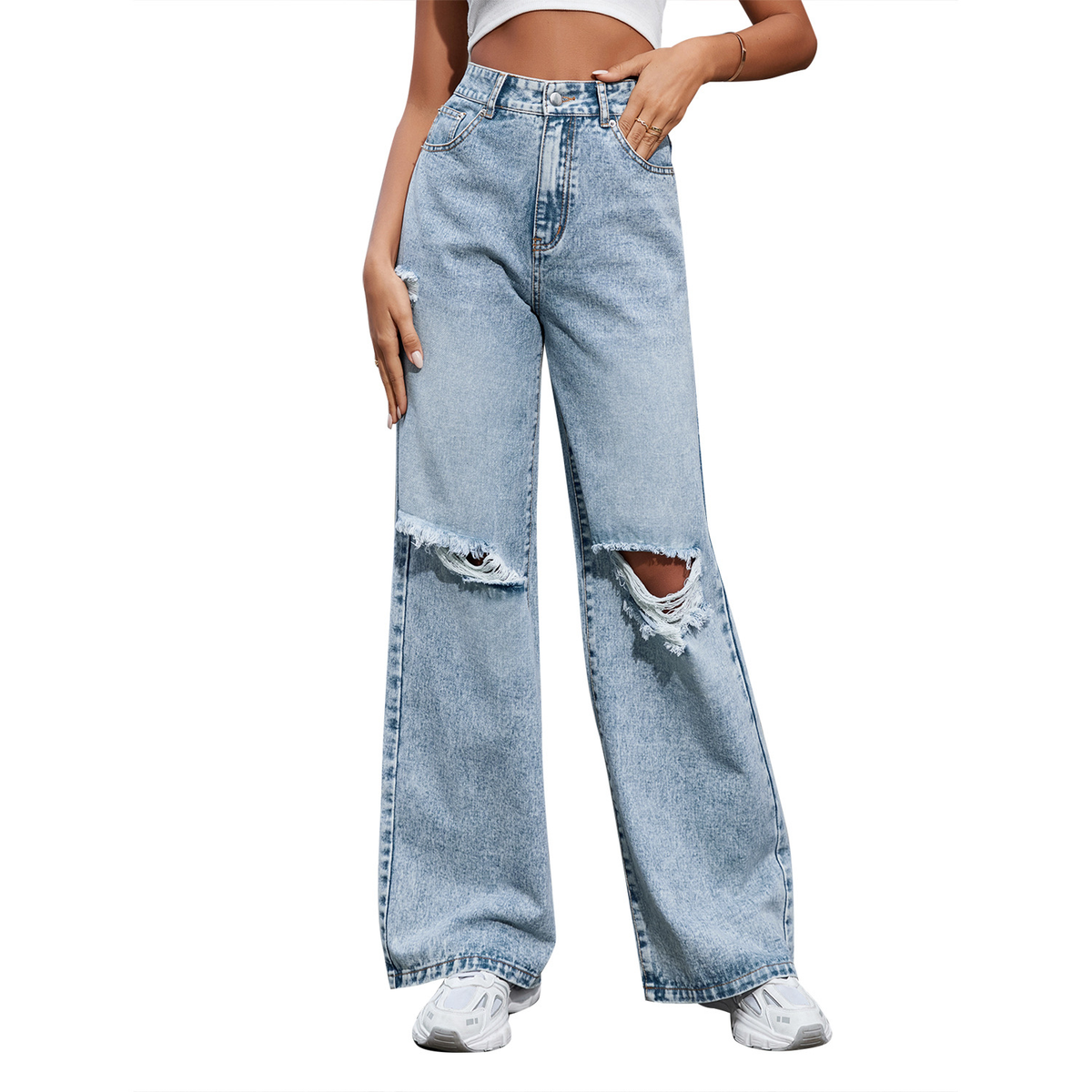 Bella Novelle wide leg jeans dames, productfoto 2