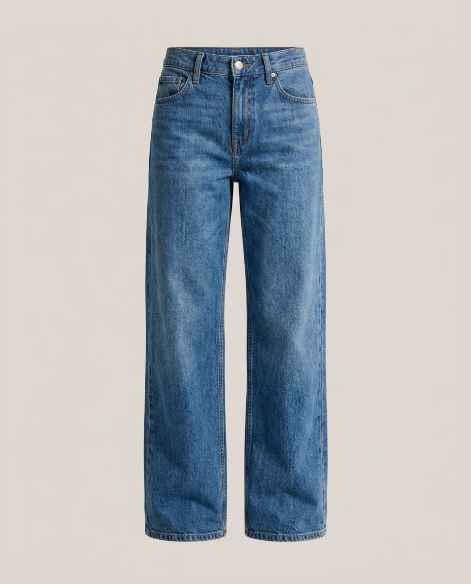 Bella Novelle jeans met wijde pijp in blauw, productfoto