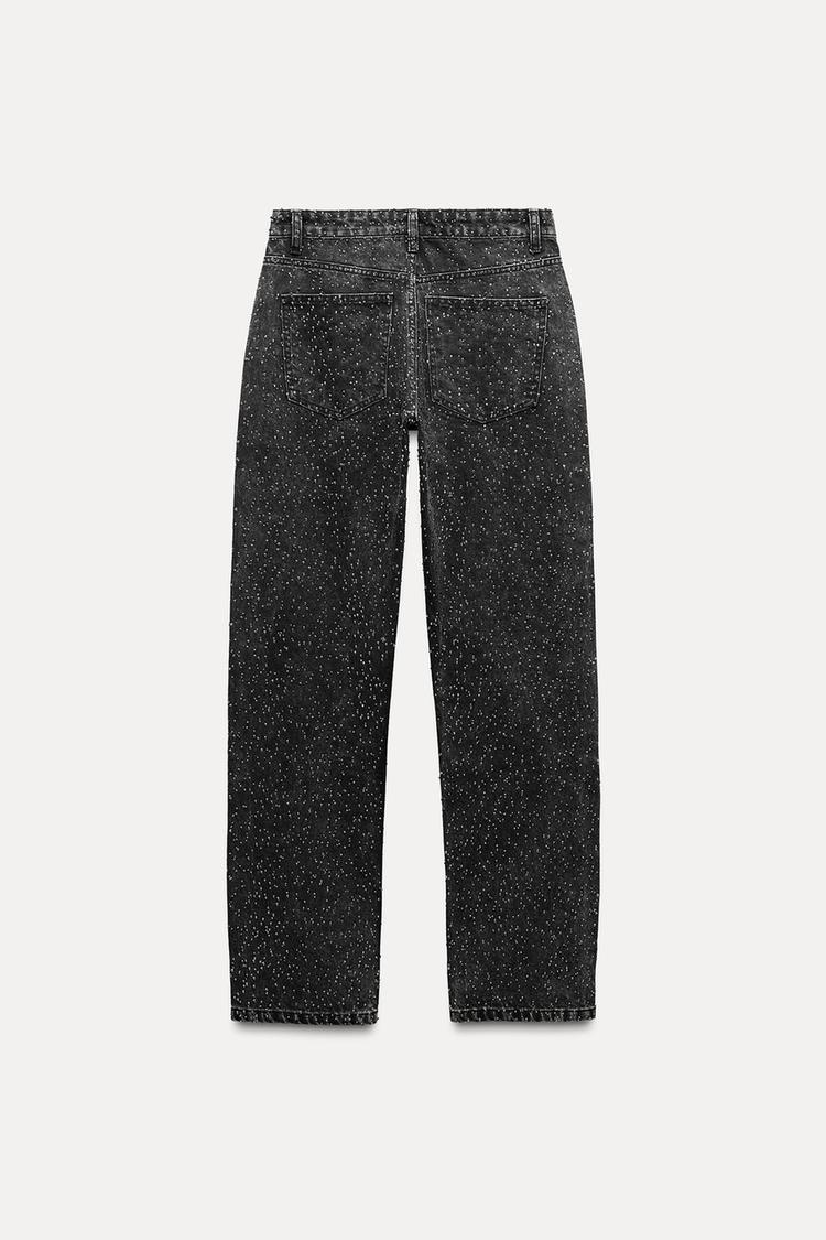 Bella Novelle wide leg jeans met glitter, productfoto