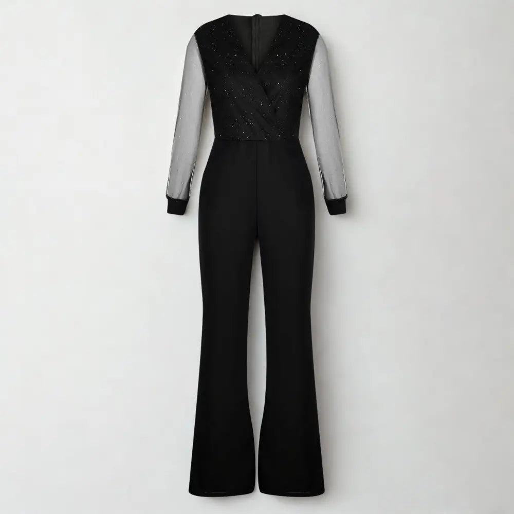 Bella Novelle mouwloze jumpsuit met glitter top, productfoto