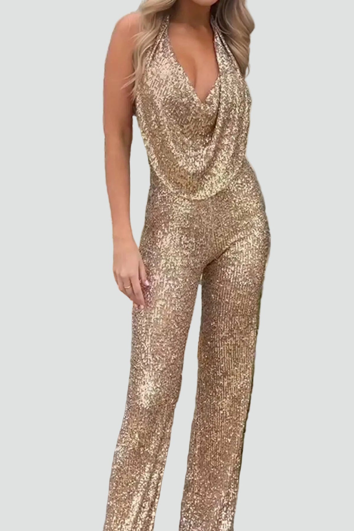 Bella Novelle jumpsuit in Goud