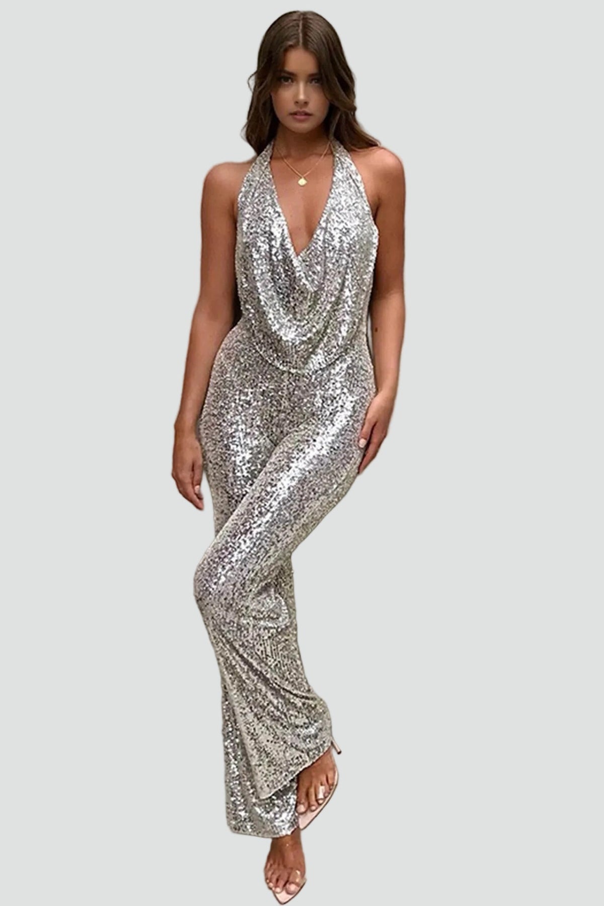 Bella Novelle jumpsuit in Zilver