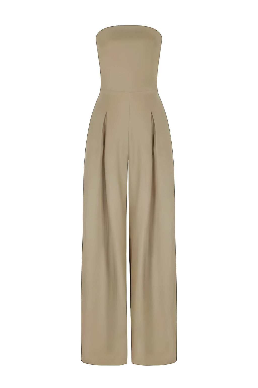 Bella Novelle strapless jumpsuit met wijde pijpen, productfoto