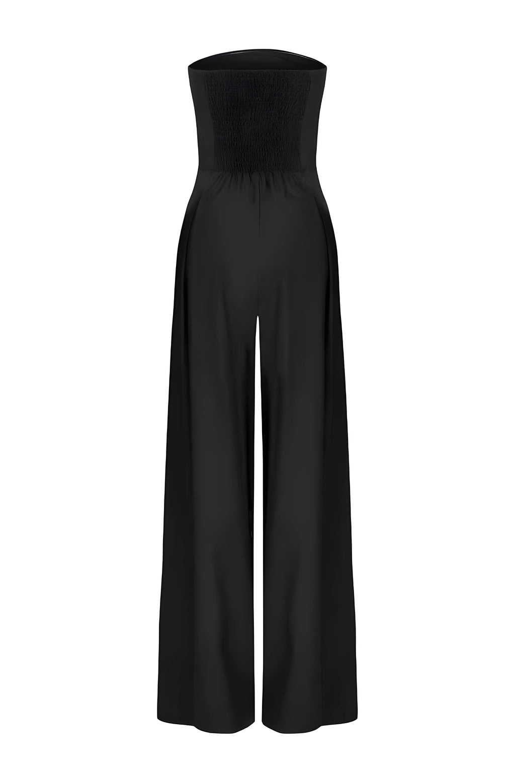 Bella Novelle strapless jumpsuit met wijde pijpen, productfoto