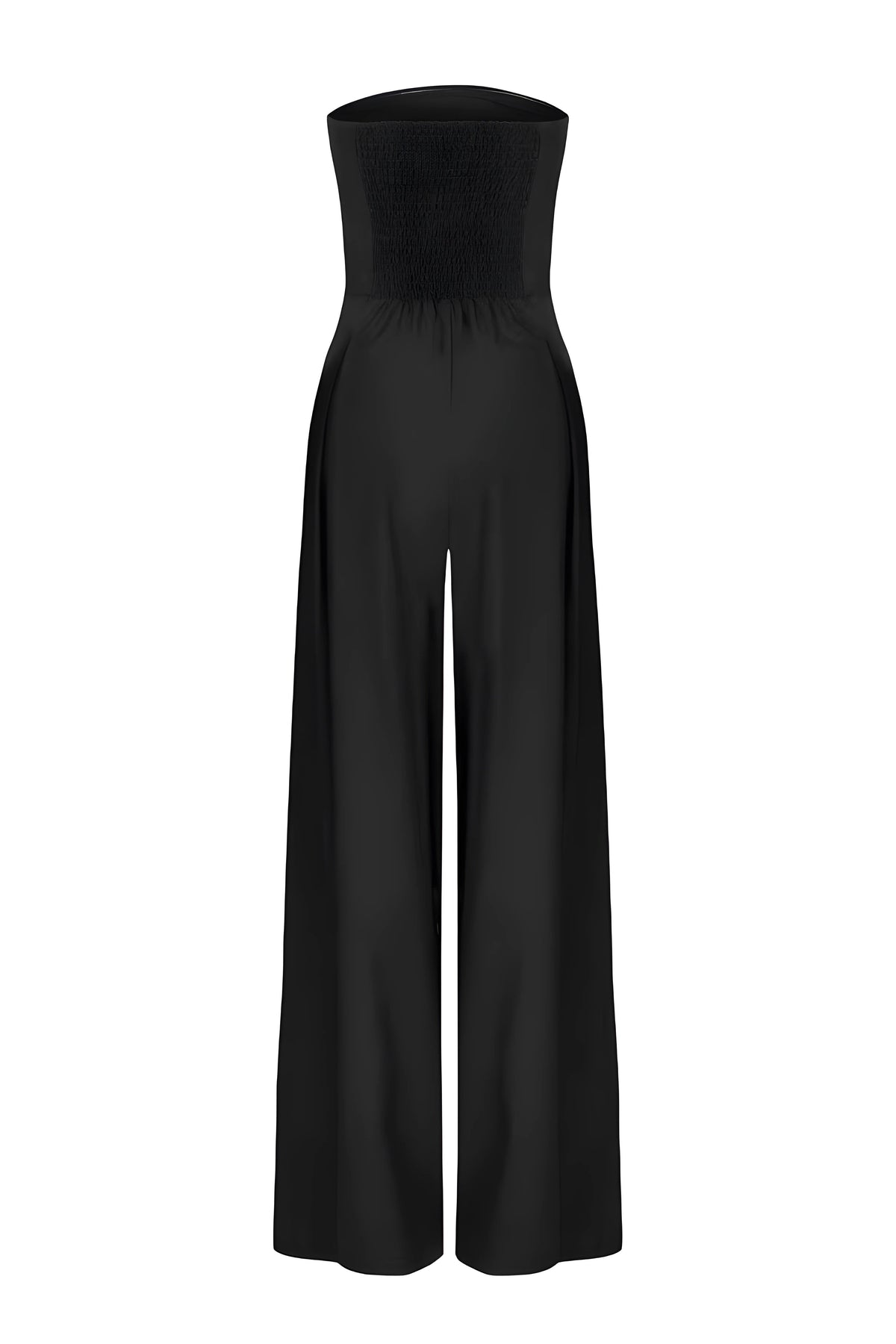 Bella Novelle strapless jumpsuit met wijde pijpen, productfoto