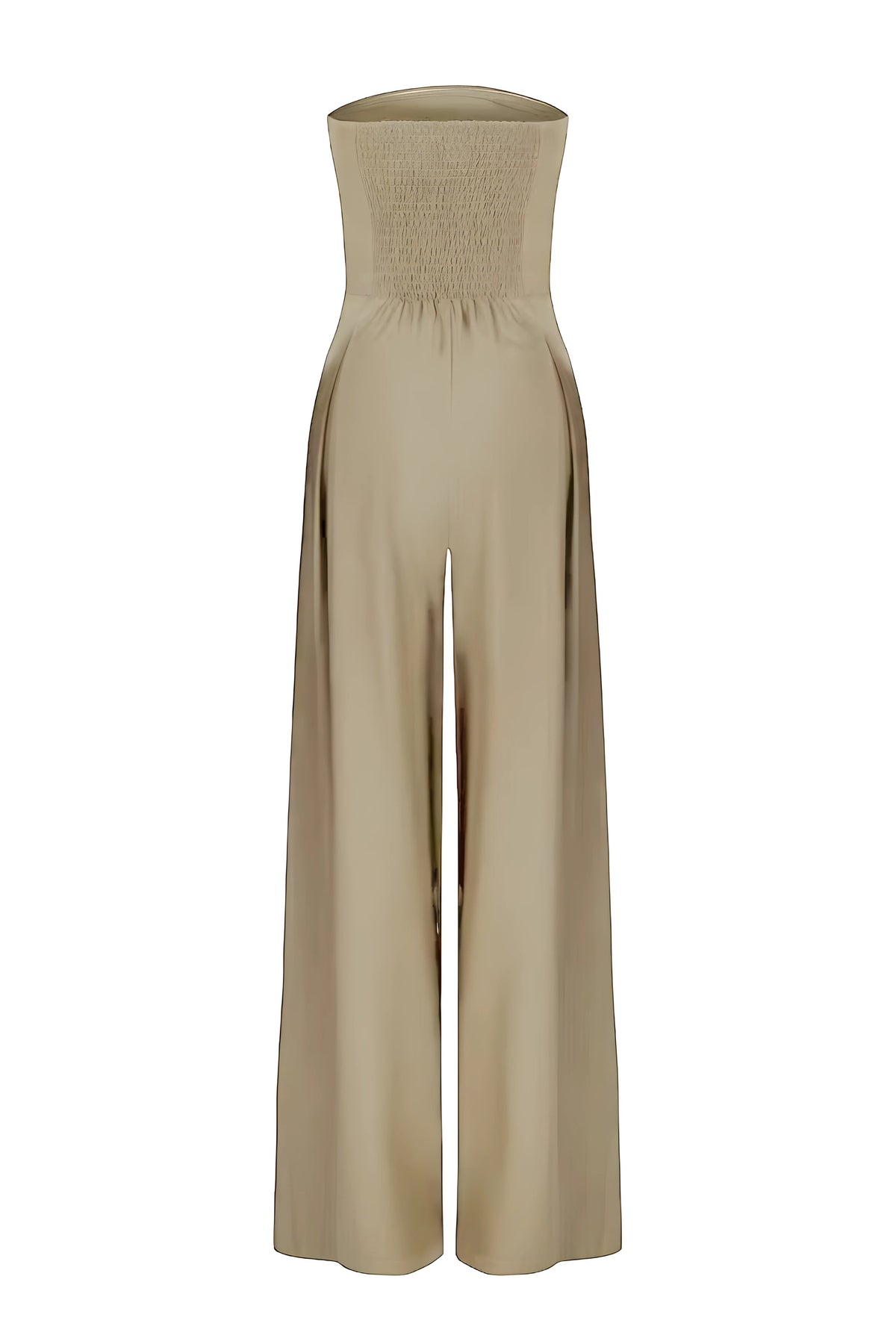 Bella Novelle strapless jumpsuit met wijde pijpen, productfoto