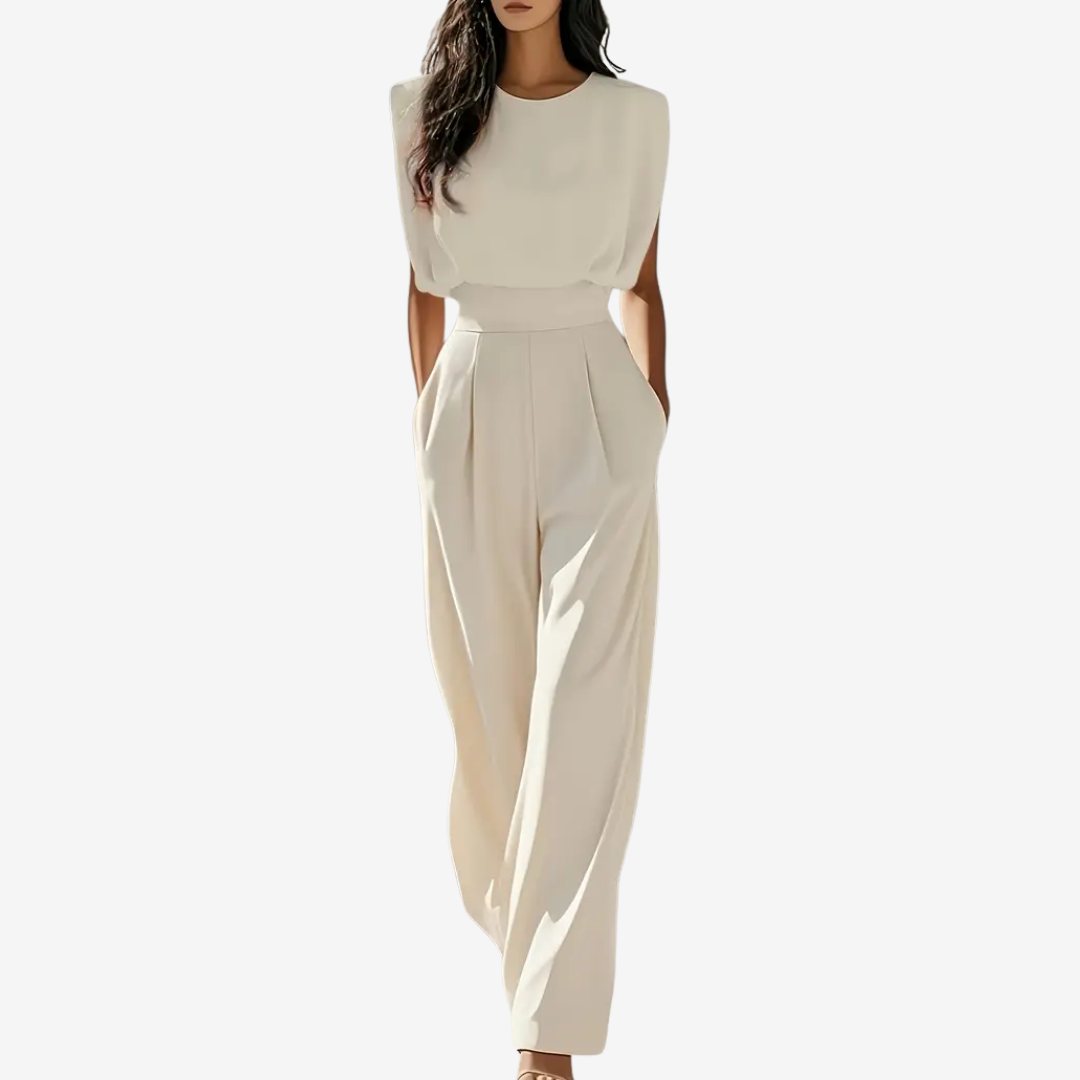 Bella Novelle jumpsuit in Beige