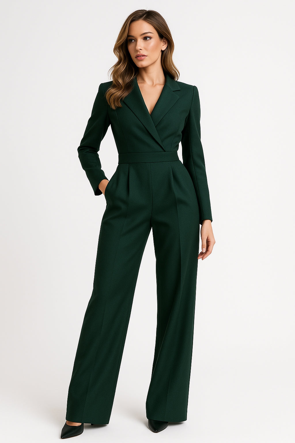 Bella Novelle jumpsuit in Groen