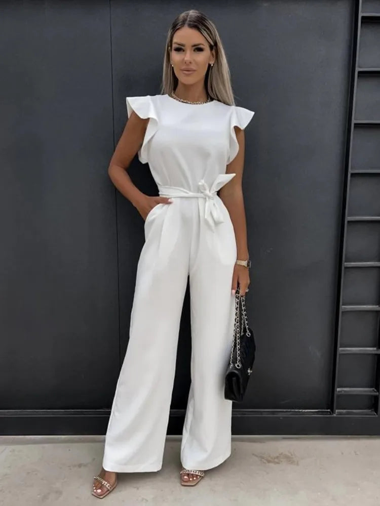Bella Novelle jumpsuit wijde pijpen dames, productfoto 2