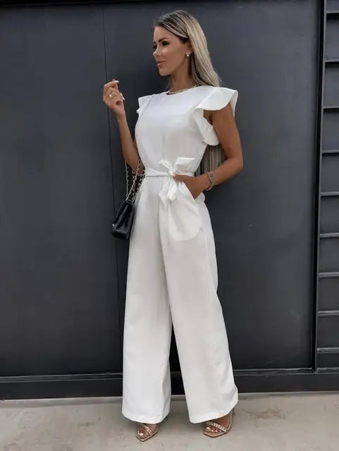 Bella Novelle jumpsuit wijde pijpen dames, productfoto 7