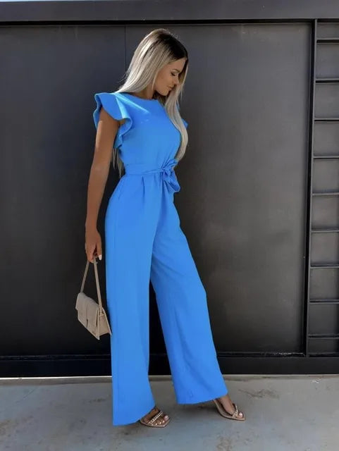 Bella Novelle jumpsuit wijde pijpen dames, productfoto 8