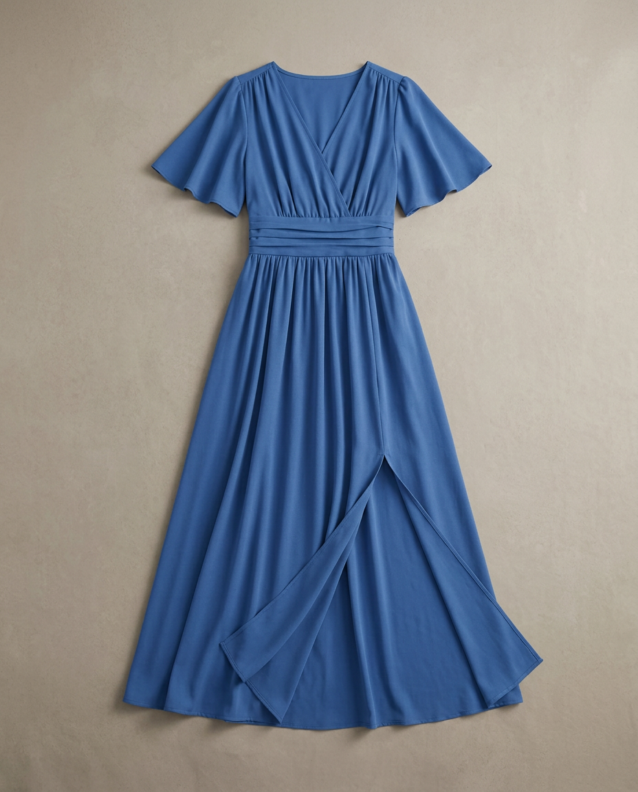 Jurk casual elegant blauw productfoto