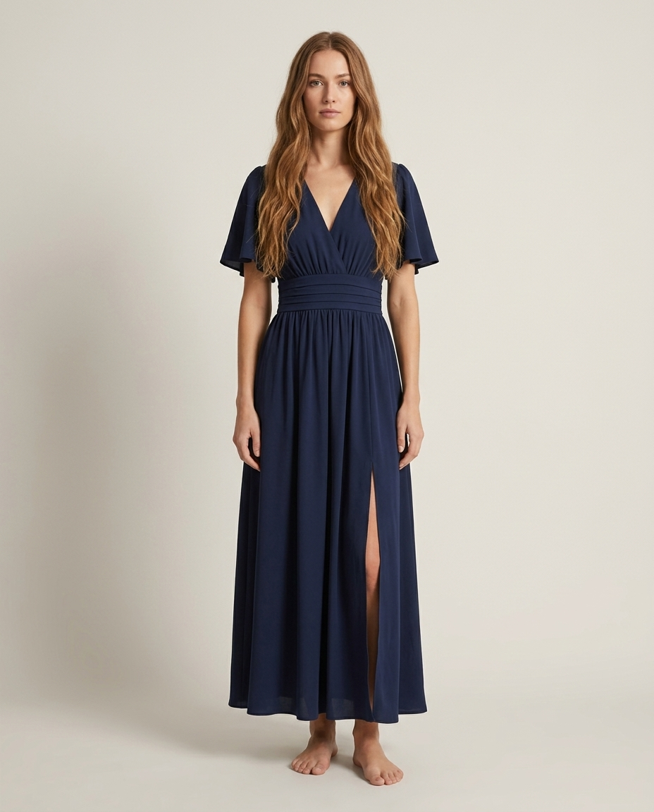 Jurk casual elegant donkerblauw