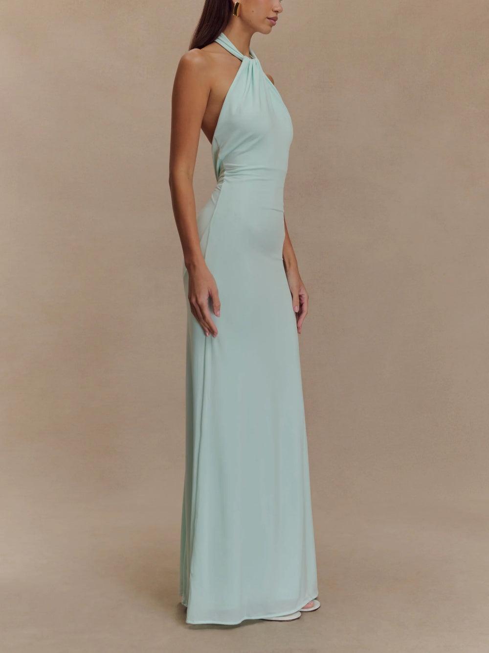 Bella Novelle maxi-jurk dames met halterhals, productfoto 3