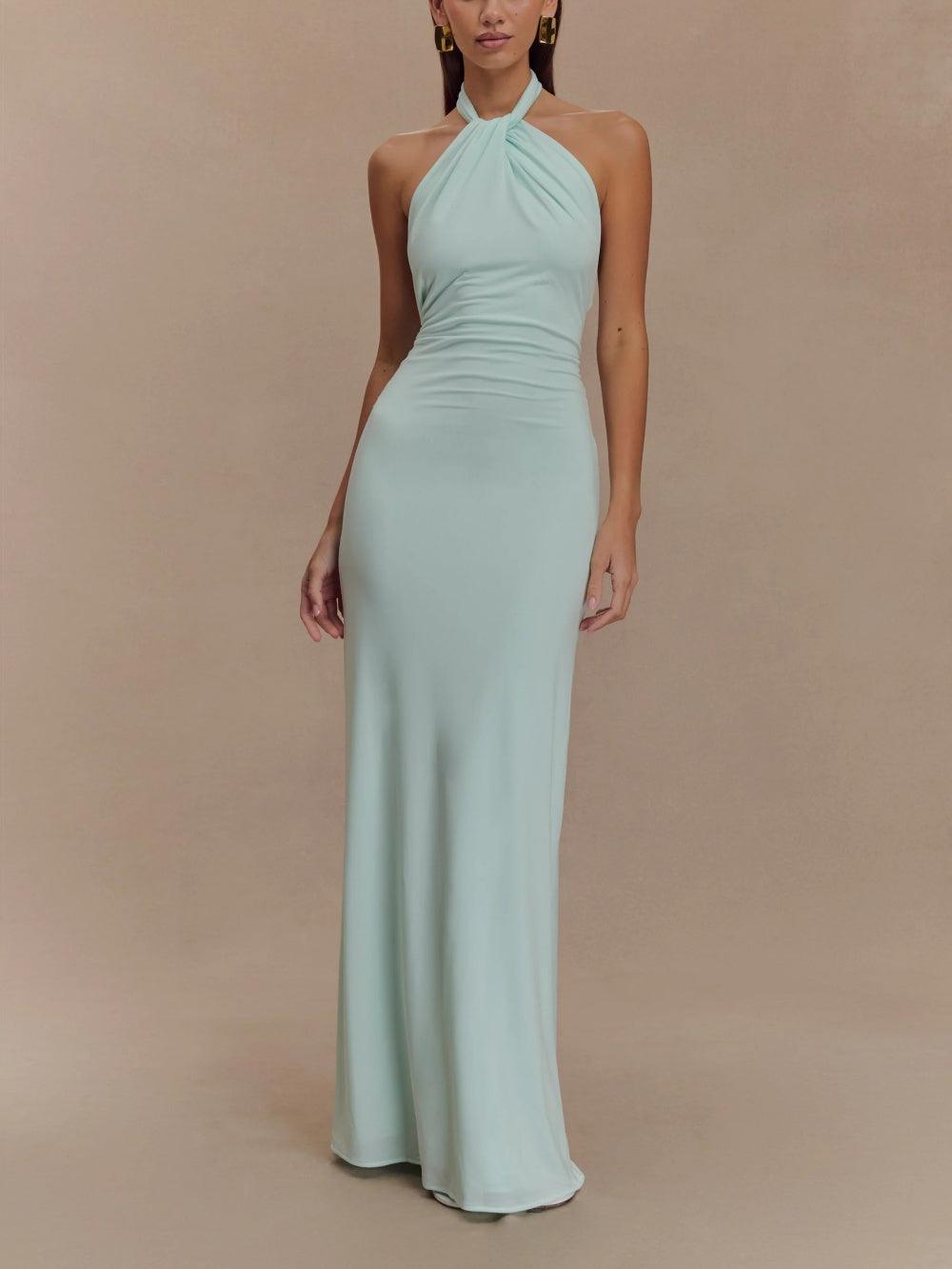 Bella Novelle maxi-jurk dames met halterhals, productfoto