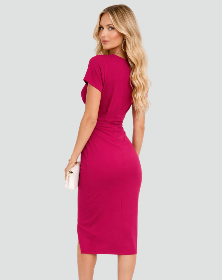 Bella Novelle midi-jurk met overslaghals voor dames, productfoto