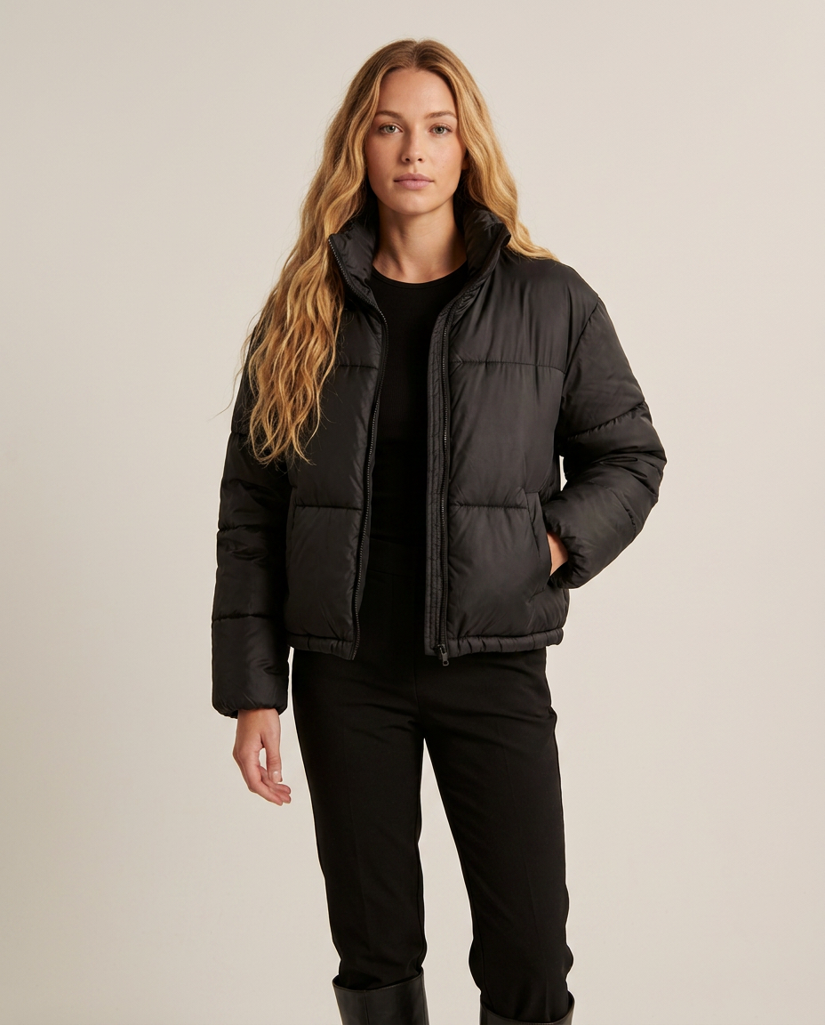 Bella Novelle korte puffer jas, staand