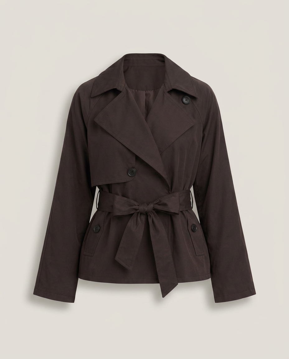 Bella Novelle korte trenchcoat met ceintuur, productfoto