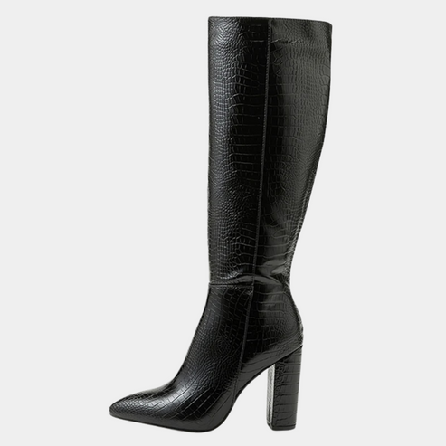 Bella Novelle kniehoge laarzen dames in zwart, productfoto 7