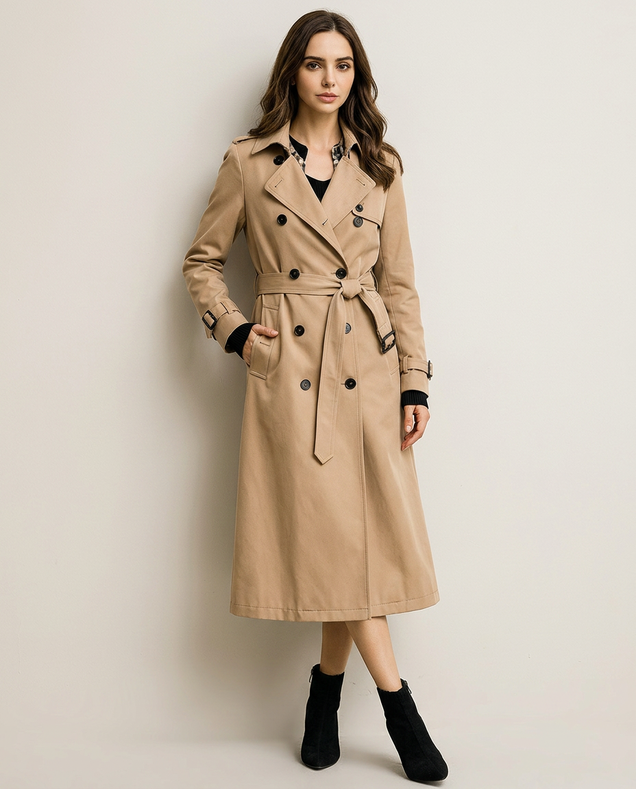 Bella Novelle lange trenchcoat, staand