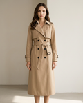 Bella Novelle lange trenchcoat, vooraanzicht