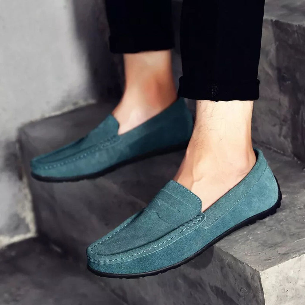 Bella Novelle suède loafers voor dames, productfoto