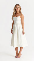Bella Novelle mouwloze maxi jurk in wit