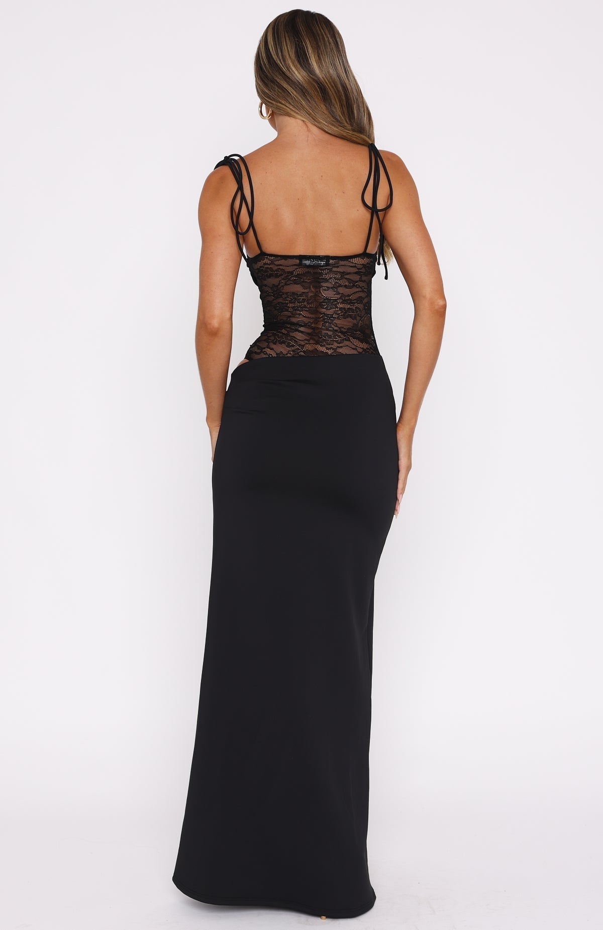 Bella Novelle maxi jurk met kant dames, productfoto 3