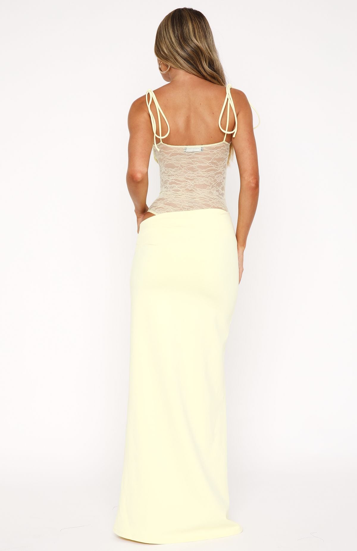 Bella Novelle maxi jurk met kant dames, productfoto 6
