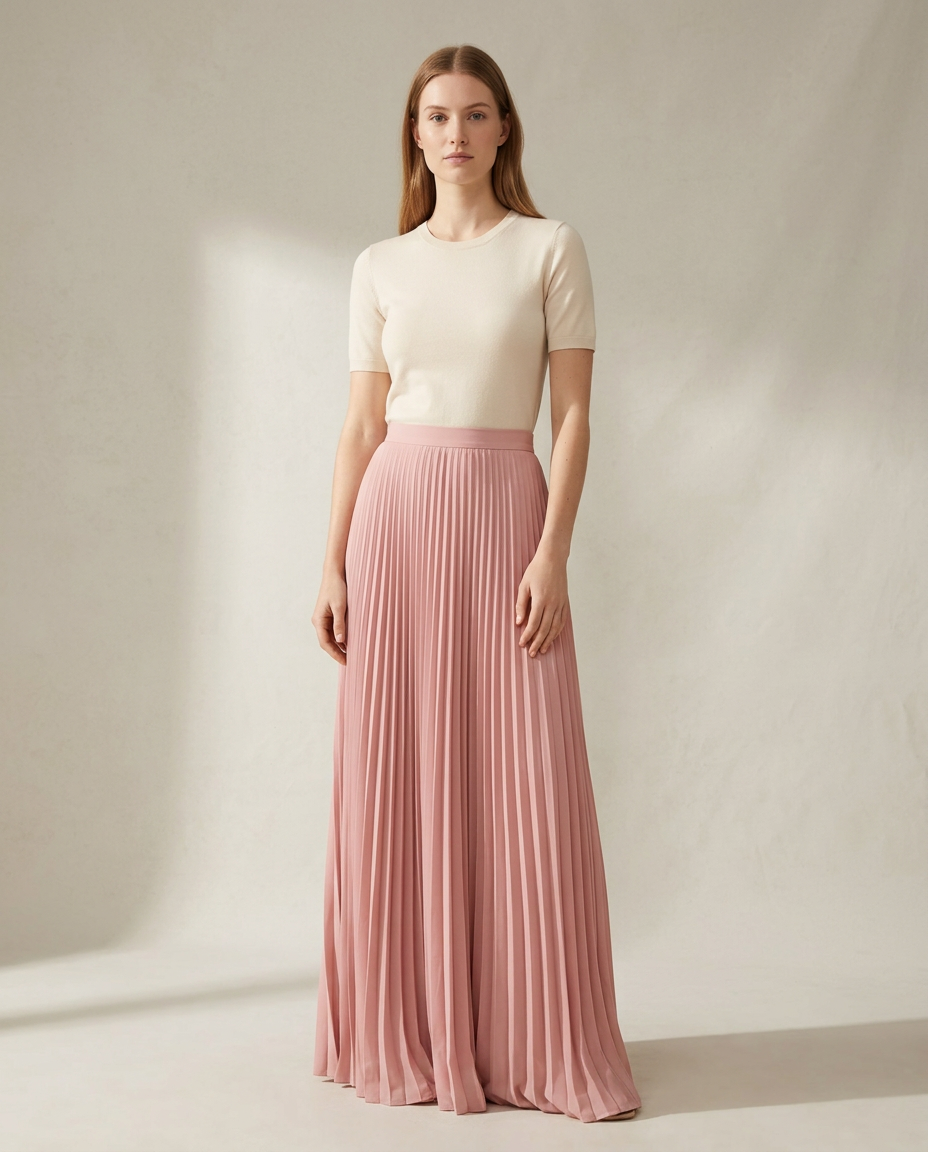 Bella Novelle maxi rok in roze