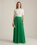 Bella Novelle maxi rok plissé, vooraanzicht