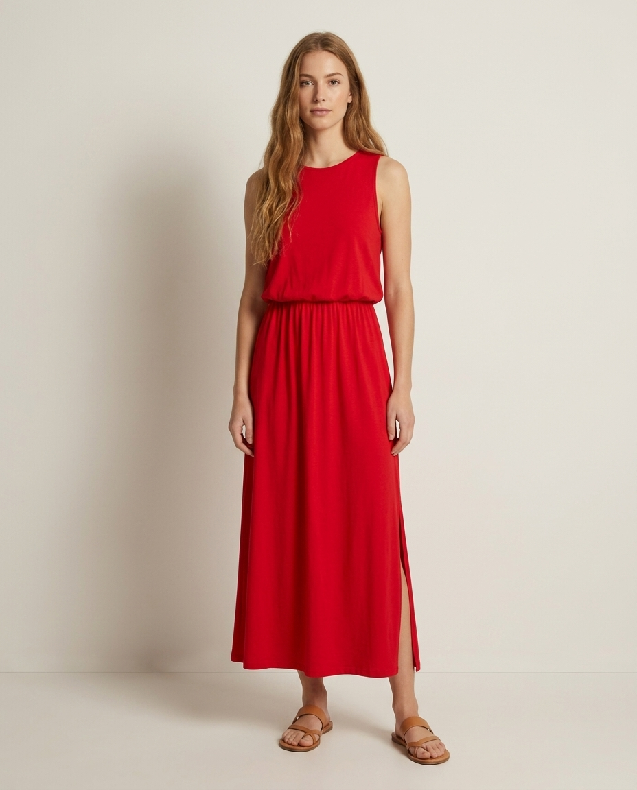 Boho maxi-jurk rood