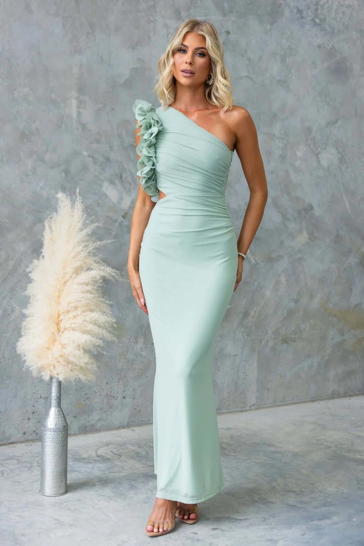 Bella Novelle maxi-jurk in Groen