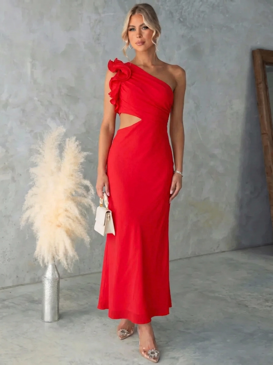 Bella Novelle maxi-jurk in Rood