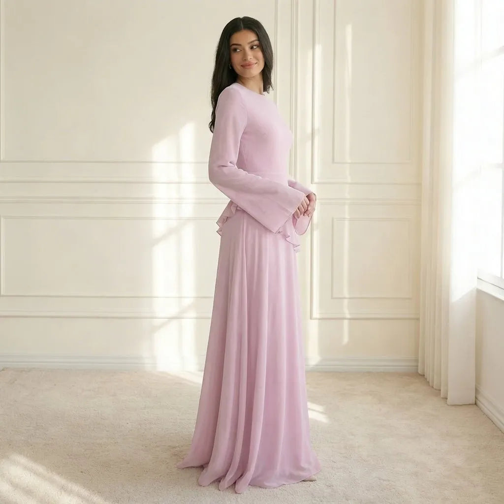 Bella Novelle maxi-jurk in Roze