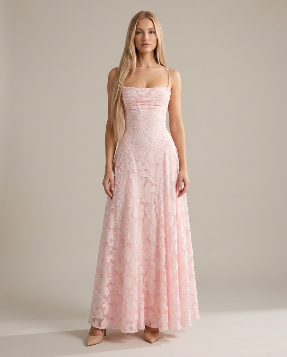 Bella Novelle maxi-jurk met bloemenprint, staand