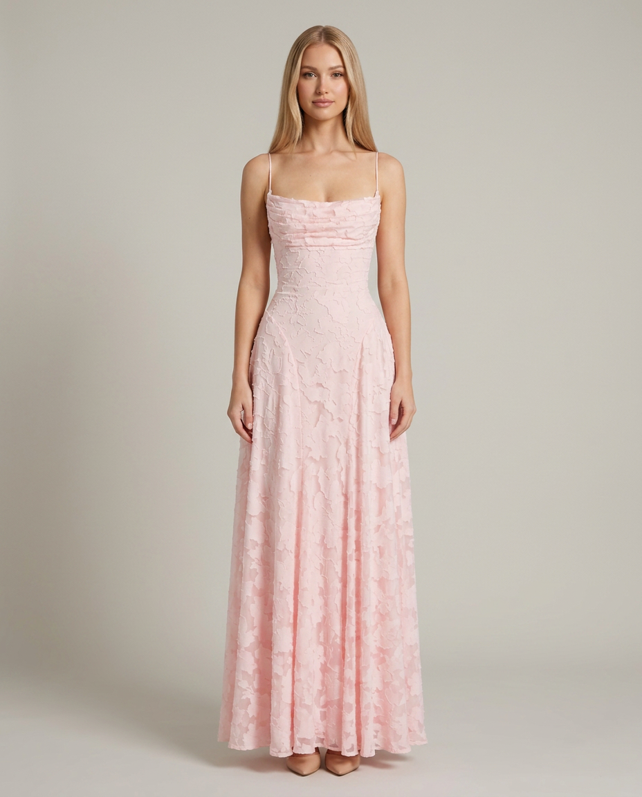 Bella Novelle maxi-jurk met bloemenprint, front